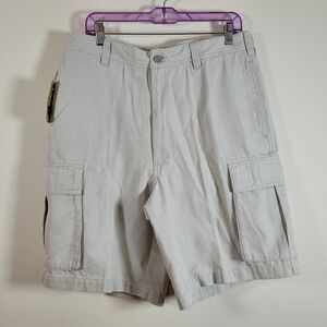 Men Cargo Shorts Size 36W Beige Haggar